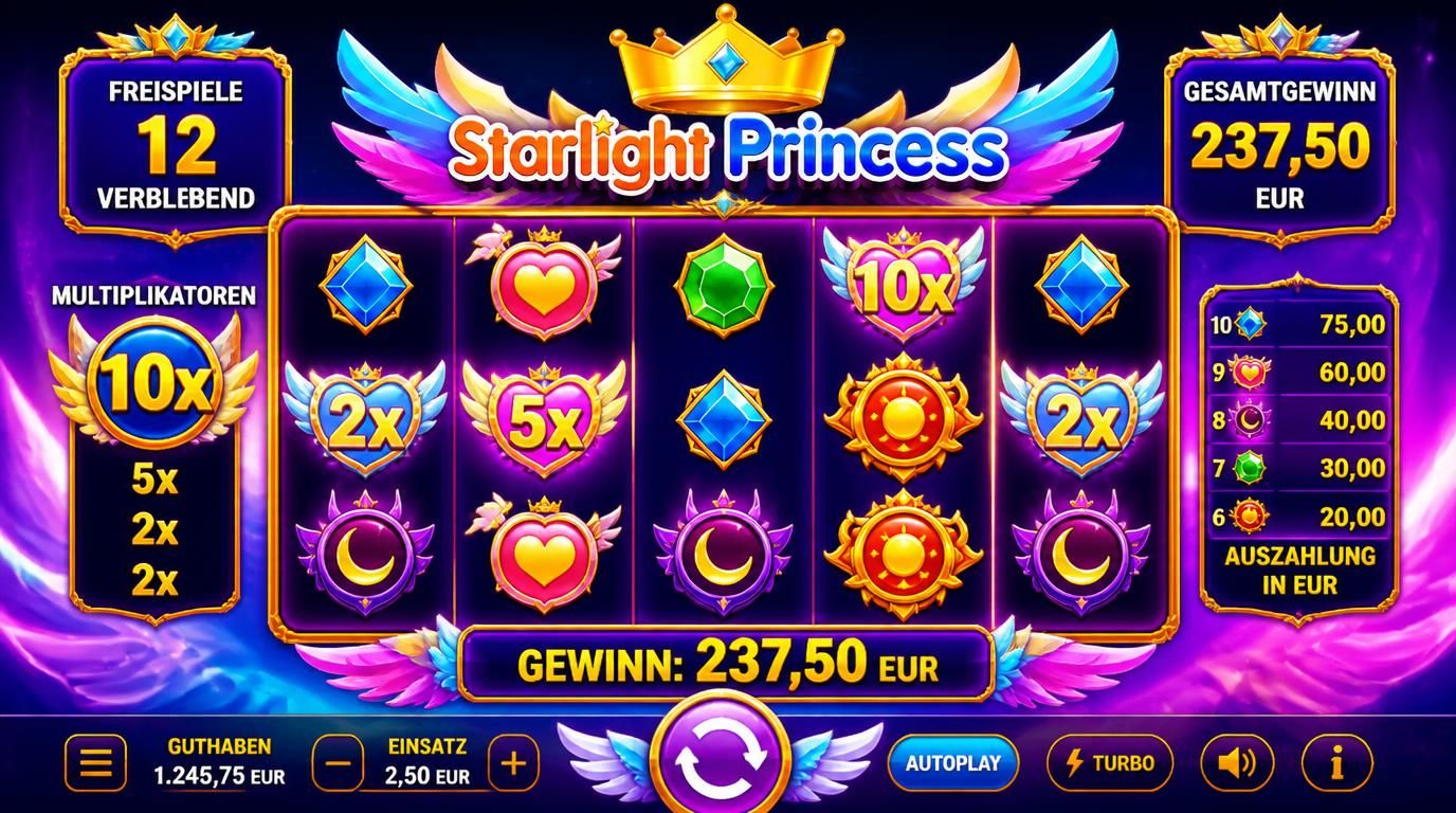 Slot-Automat im Demo-Modus mit virtuellen Credits und Freispielen